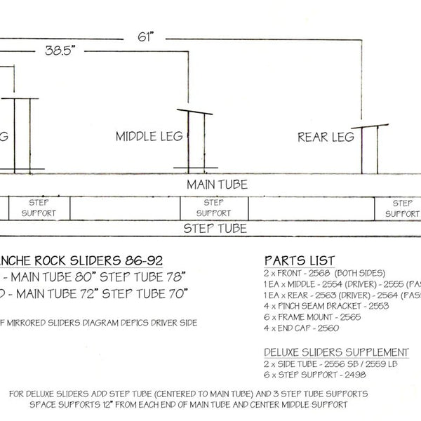 DIY Rock Sliders Leg Kit | Jeep Comanche MJ (1985-1992) - DirtBound Offroad