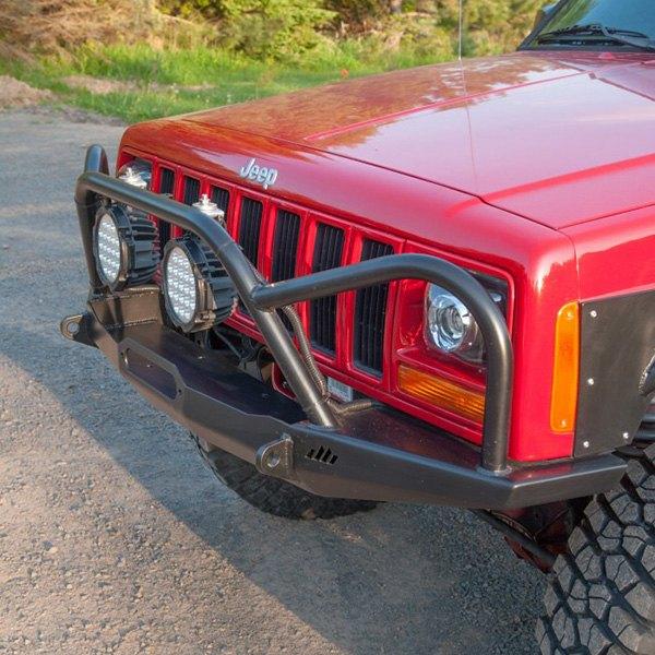 Manta Ray Front Winch Bumper | Grille Guard Hoop | Jeep XJ/MJ - DirtBound Offroad