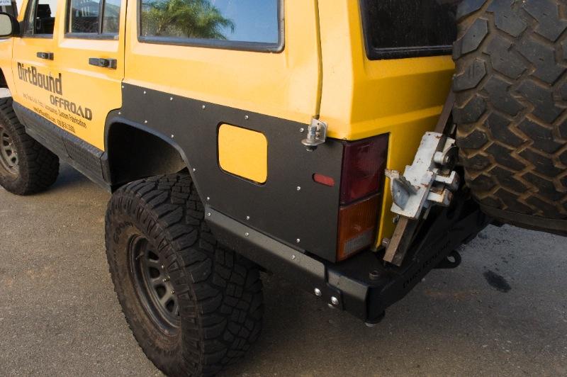 Rear Quarter Panel Armor & Tail Light Guard- Jeep Cherokee XJ - DirtBound Offroad