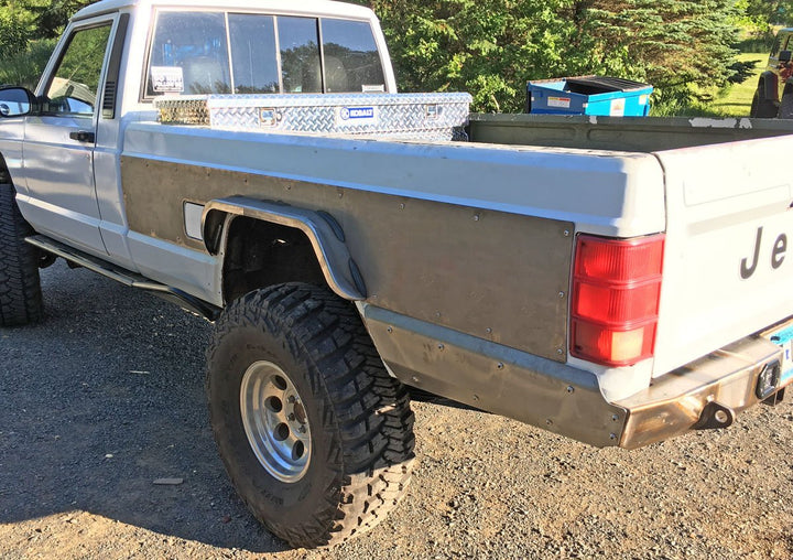 Steel Fender Flares Rear | Long Bed | Jeep Comanche MJ - DirtBound Offroad